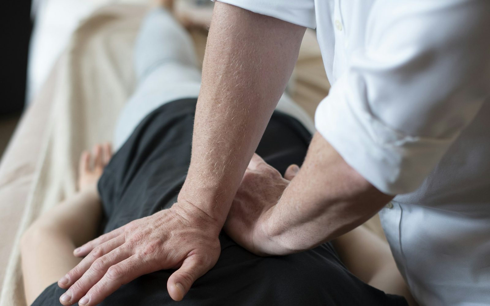 Hands-on chiropractic adjustment care